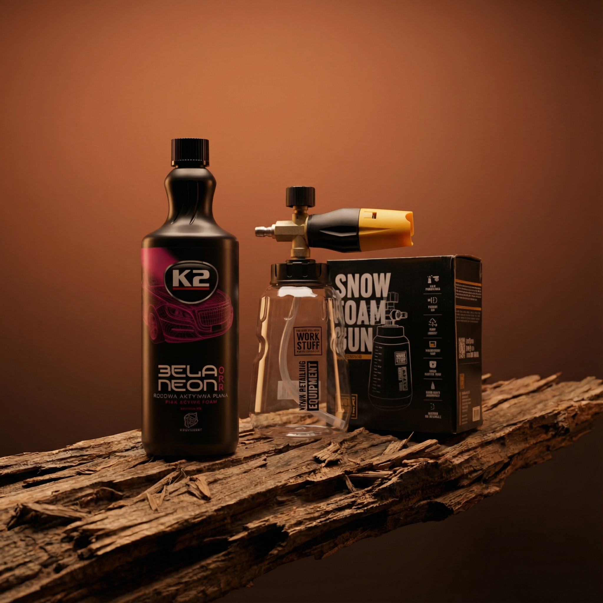 Koplje od pjene + Aktivna pjena Pink 1000ml (K2PRO + Work Stuff)