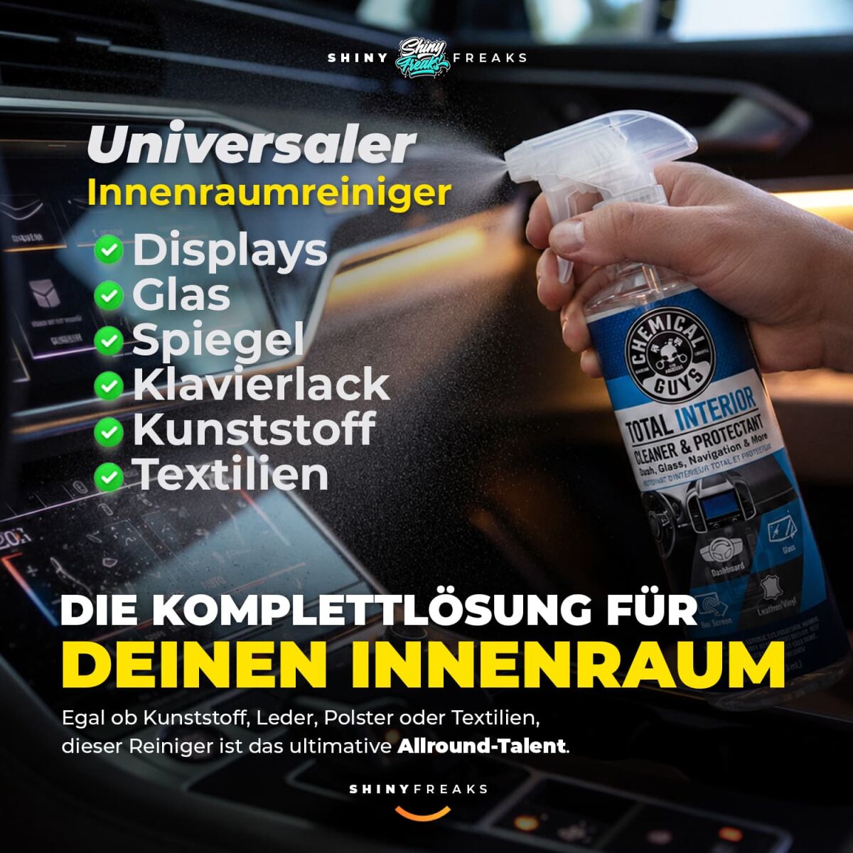 Chemical Guys Total Interior 473 ml – komplet za čiščenje notranjosti – pogled 2